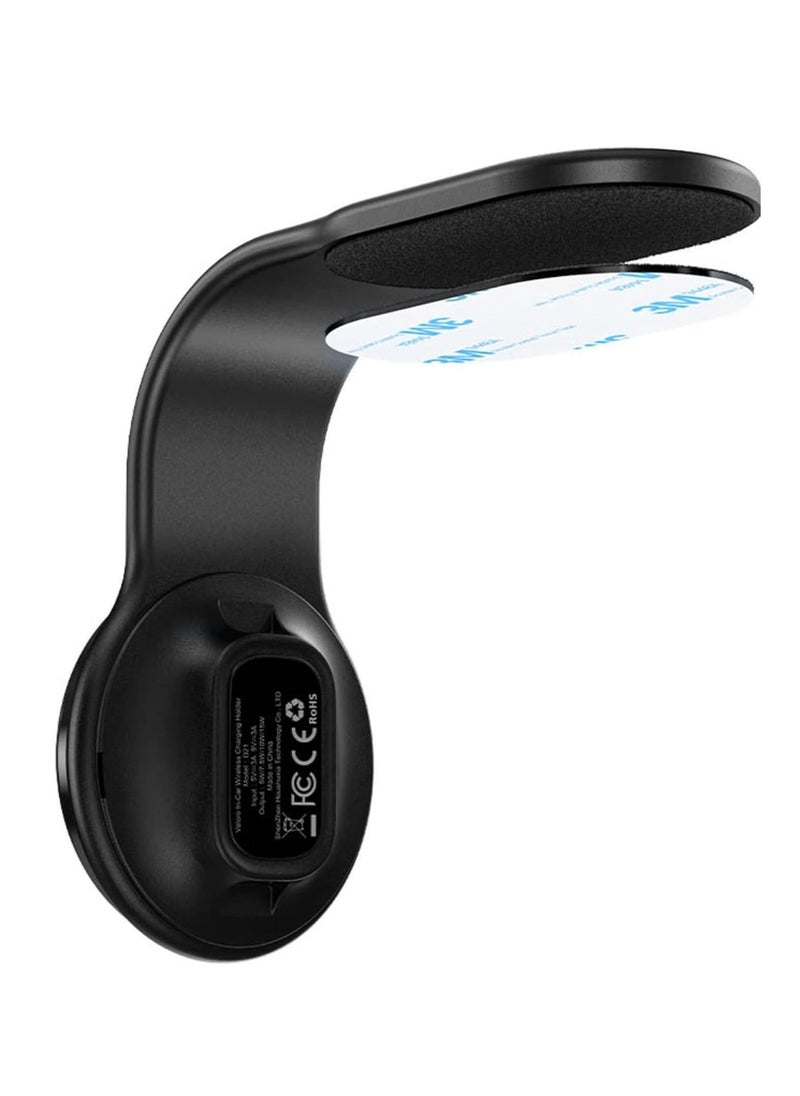 ELTRAZONE D21 Fast Wireless Charger Magnetic Car Holder | 15W Wireless Charging for iPhone & Android | Auto-Aligning Magnetic Mount | Qi-Certified | Dashboard & Vent Mount (Black) - Image 3