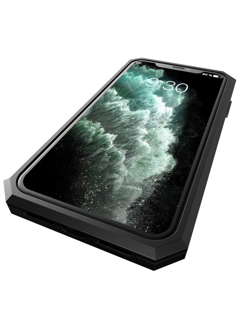 Bills iPhone 12 Pro Premium Armor Case Built-In Kickstand - Military-Grade Shockproof Protective Cover with Reinforced Corners (Black) - Image 5
