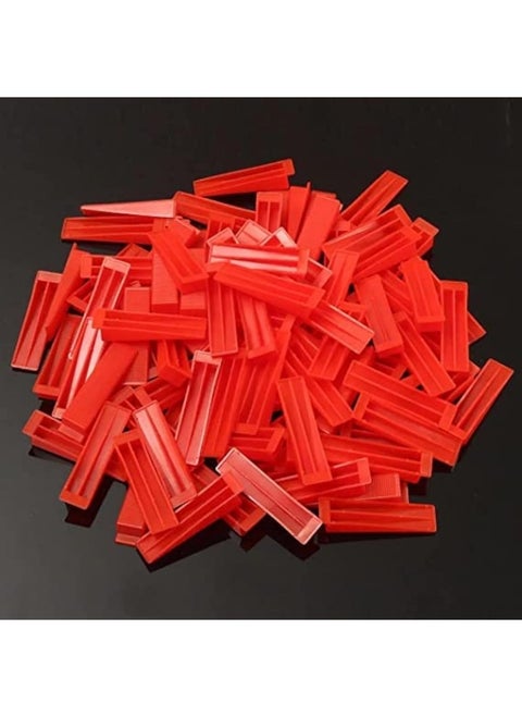 Tile Leveling System Tiles Leveler Spacers - Lippage Free Tile & Stone Installation for PRO & DIY - Reusable Wedges, Leveling Spacer Clips 100 Pcs Packets (Wedges)