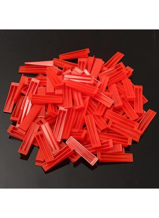 Biella Tile Leveling System Tiles Leveler Spacers - Lippage Free Tile & Stone Installation for PRO & DIY - Reusable Wedges, Leveling Spacer Clips 100 Pcs Packets (Wedges)  - Image 1