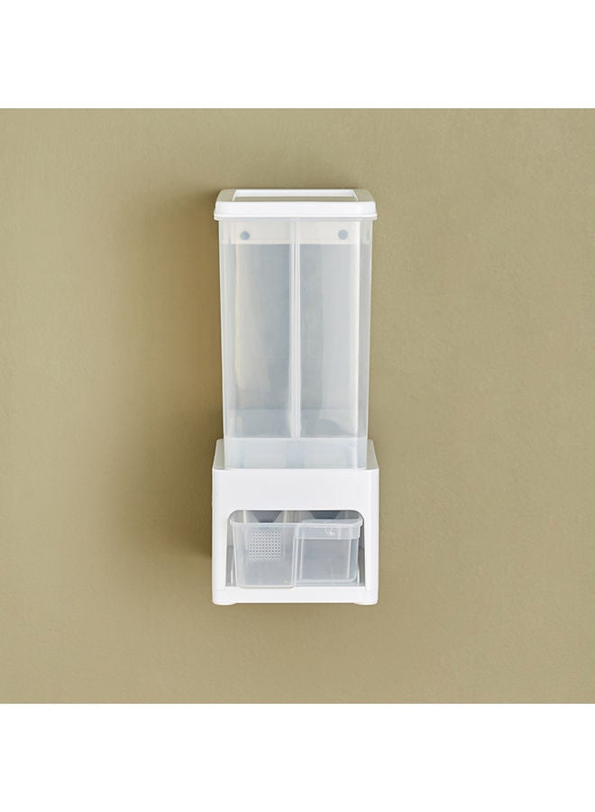 Home Box Essential Wall Mounted Twin Grain Holder With Cup 16 x 32 x 21 cm - Image 5