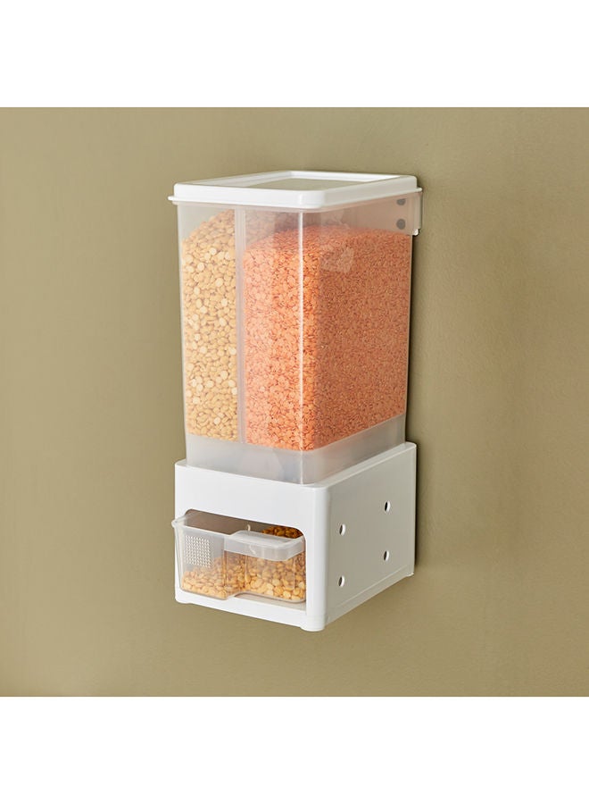 Home Box Essential Wall Mounted Twin Grain Holder With Cup 16 x 32 x 21 cm - Image 2