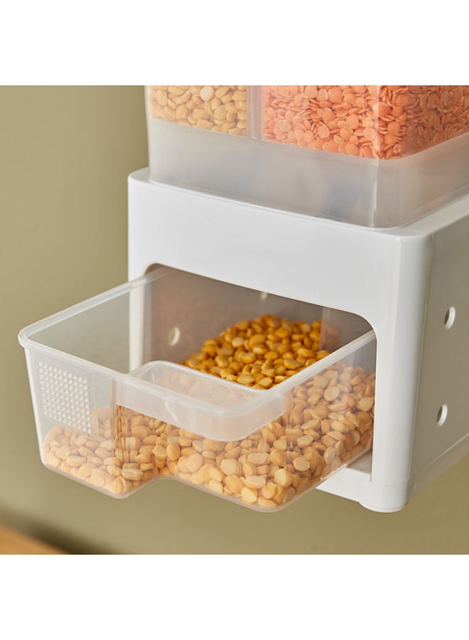 Home Box Essential Wall Mounted Twin Grain Holder With Cup 16 x 32 x 21 cm - Image 4