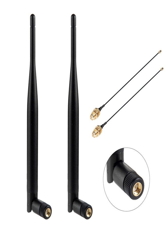 eifagur 915MHz LoRa Antenna with SMA Male Connector for Meshtastic LORA32 915MHz ESP32 LoRa OLED Board + 15cm IPEX Extension Cable（2 Sets）, - Image 1