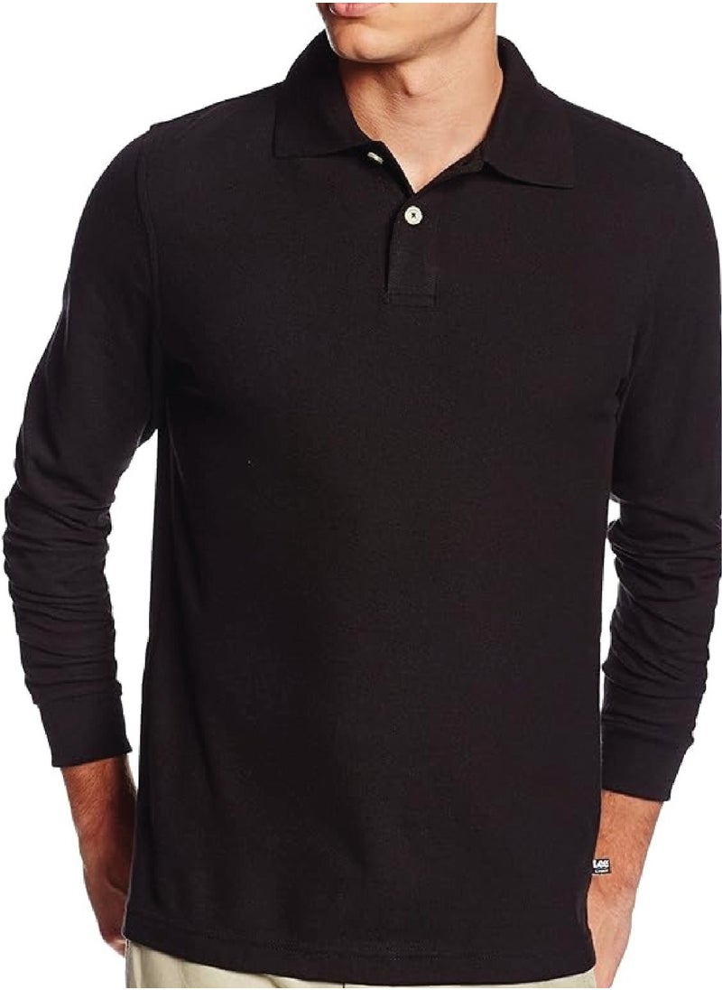 International Uniform L.L.C Men's Spot Shield Long Sleeve Polo t Shirt  - Image 1