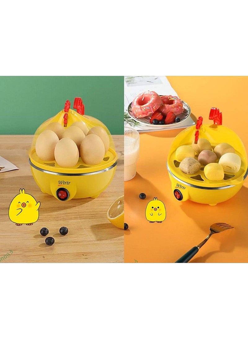 Wtrtr Egg Cooker, Electric Egg Beater, Yellow Egg Steamer, Egg Cooker, 7 Egg Volume  - Image 3