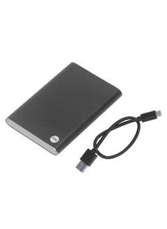 2.5 Inch Portable Metal External Hard Drive Type-C USB3.1 High Speed Read and Write Ultra-thin External Hard Drive for PC/Mac/Laptop/PS5/Xbox One Black 320GB
