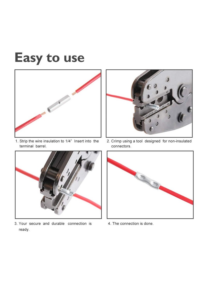 AIRIC Non Insulated Wire Splice Connectors Kit With Storage Case 300pcs