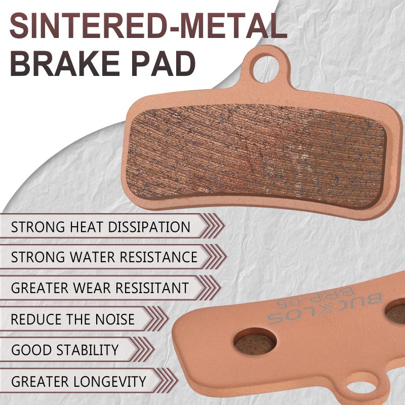 BUCKLOS 25PC Bike Disc Brake Pads - Bicycle Disk 4 Piston Pads for Shimano D02S D03S Saint Deore XT XTR SLX Zee/Tektro/TRP for Mountain Bike/Road Bike/Ebike/MTB - Image 2
