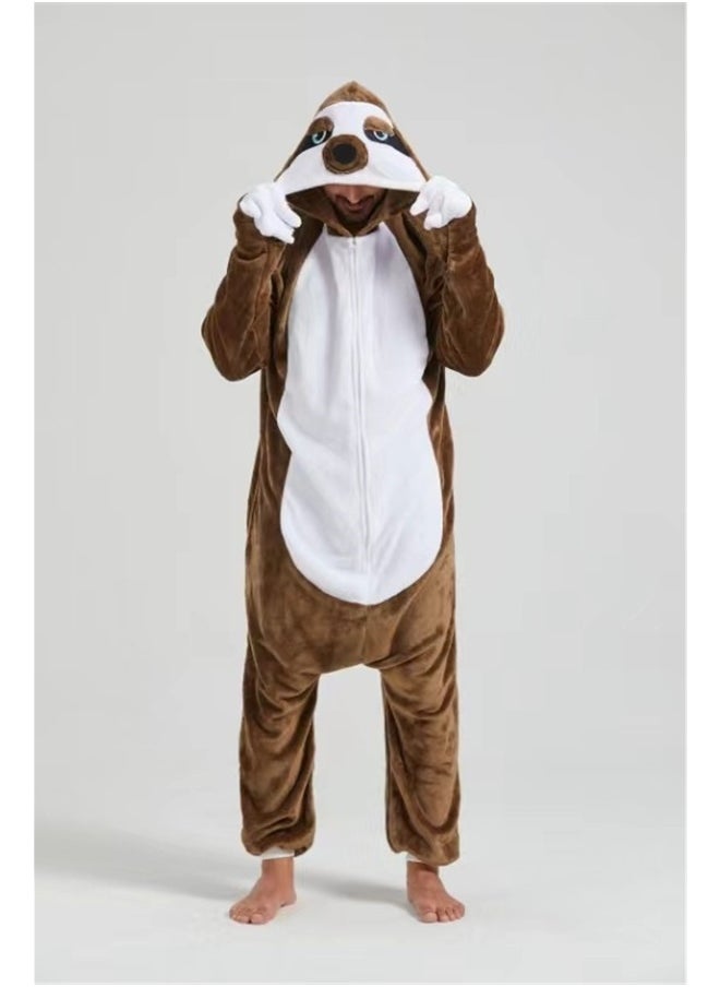 yongsheng Hooded Neck Onesie, Adult Onesie Animal Cosplay Costume One Piece Pajamas for Women and Men (M)  - Image 2