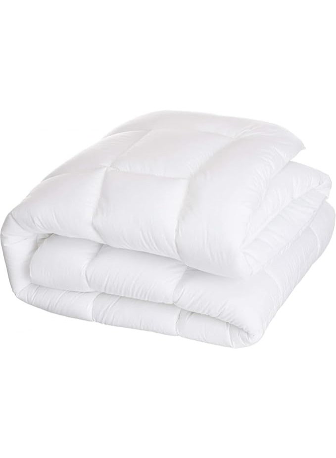 Harmony Home Down-Alternative Mattress Topper Pad – Soft & Fluffy Hypoallergenic Fiber Comfort Layer | King Size (180x200 cm) – White - Image 3