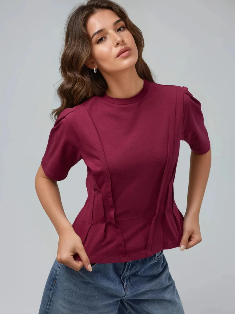 HICCUP Fitted Crew Neck T-Shirt