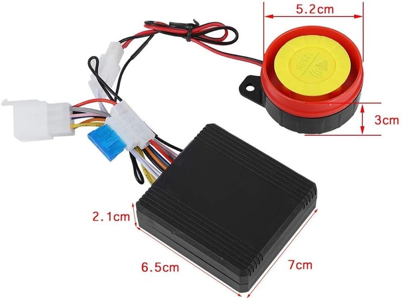 Tangxi Motorcycle Alarm System, 12V Motorcycle Anti Theft with Remote Control,125ddB Super Sound& Flashing Lights Warning,5 Sensitivity Levels,Adjustable Universal for Most 12V Motorcycles - Image 4