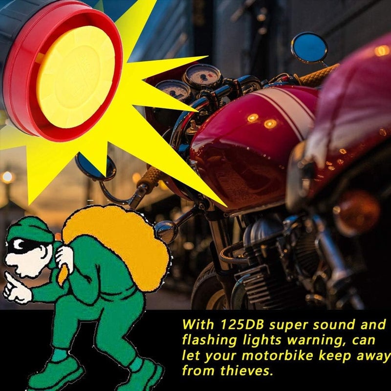 Tangxi Motorcycle Alarm System, 12V Motorcycle Anti Theft with Remote Control,125ddB Super Sound& Flashing Lights Warning,5 Sensitivity Levels,Adjustable Universal for Most 12V Motorcycles - Image 3