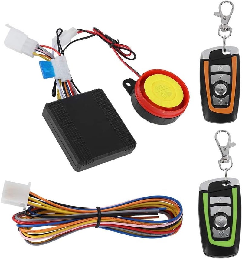 Tangxi Motorcycle Alarm System, 12V Motorcycle Anti Theft with Remote Control,125ddB Super Sound& Flashing Lights Warning,5 Sensitivity Levels,Adjustable Universal for Most 12V Motorcycles - Image 1