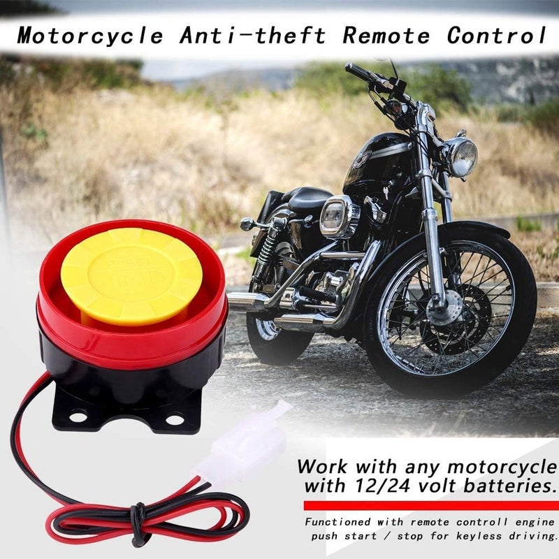 Tangxi Motorcycle Alarm System, 12V Motorcycle Anti Theft with Remote Control,125ddB Super Sound& Flashing Lights Warning,5 Sensitivity Levels,Adjustable Universal for Most 12V Motorcycles - Image 2