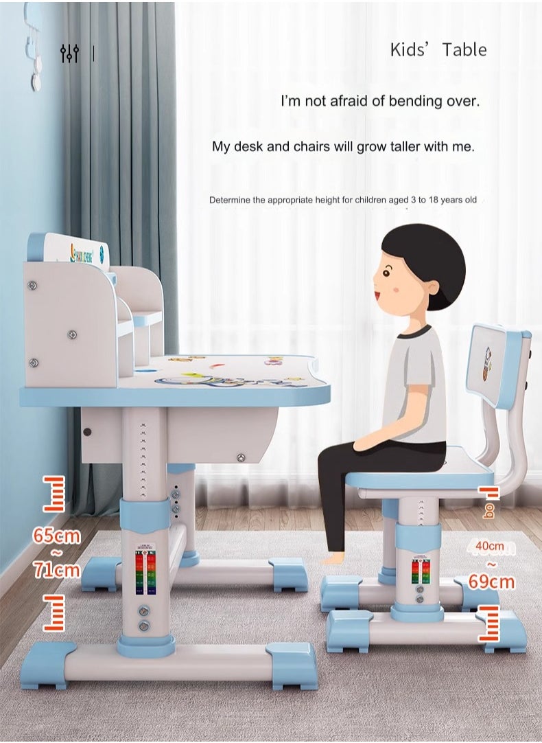 DubaiGallery - Official Kids Study Table Children Desk Desk and Chair Set B Desk Student Homework Household School New Year - Image 1