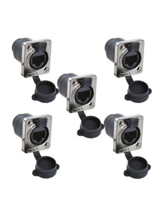 RJ45 Waterproof Connector, Panel Mounting RJ45, IP65 PCB Signal Panel Cat5/5e/6 8P8C Connector Ethernet LAN Cable Connector Double Head Coupler Adapter with Dust Cap (5 Pack, 90° Vertical) - pzsku/ZE745FC155072C3BF395DZ/45/_/1716942578/55bb0fba-83d0-4a10-acbf-6008eba26645