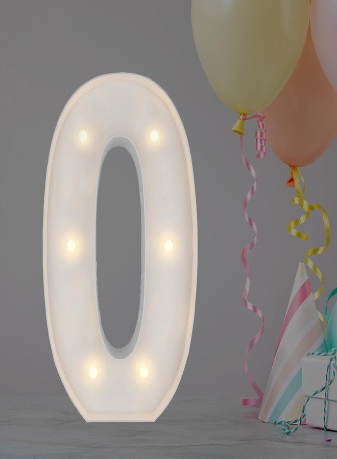 JoyBox Design 2FT Marquee Light Up Number 0, Mosaic Balloons for Numbers, Birthday Decorations for 30th 40th 50th 60th, Cardboard Numbers, Anniversary Decor - Image 1