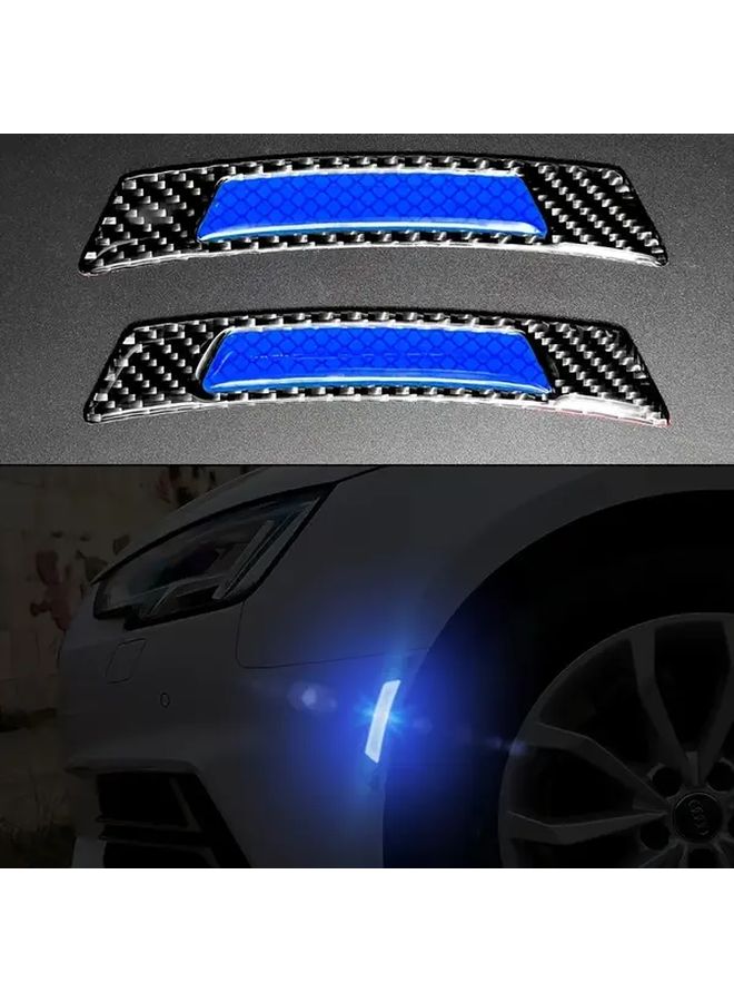 2pcs White Car Reflective Stickers Scratch Resistant Durable Rubber Easy Application for Bumper Protection - Image 5
