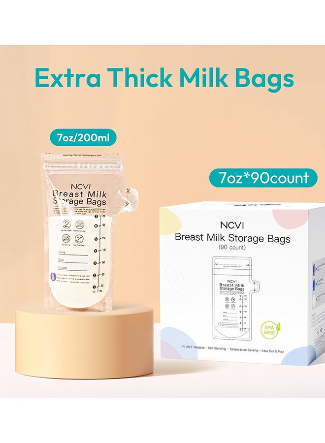 NCVI Breastmilk Storage Bags Easy Pour Spout 90 Count-NC-AM9169-US - Image 4