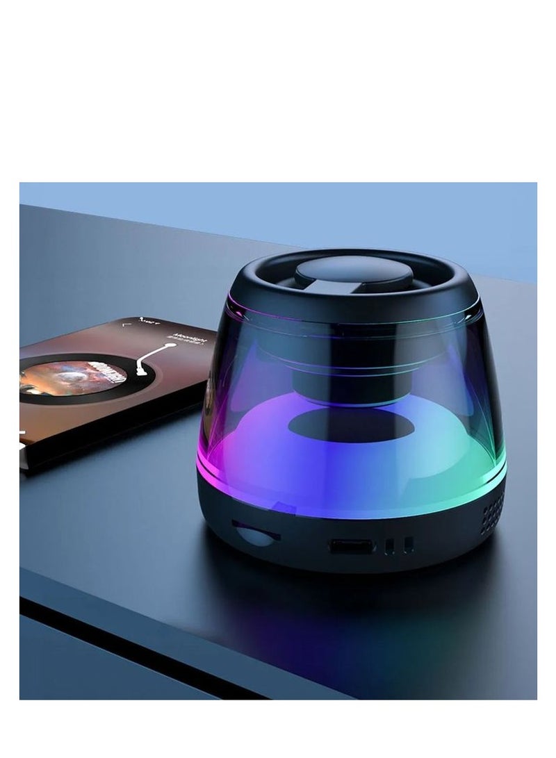 Portable Wireless Bluetooth Speaker with Magnetic Base, RGB Lighting, USB Rechargeable 600mAh Battery, Phone Holder, TWS Pairing, Compact Stereo Speaker for Gaming & Music  - Image 1