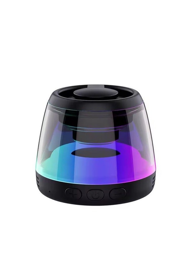 Portable Wireless Bluetooth Speaker with Magnetic Base, RGB Lighting, USB Rechargeable 600mAh Battery, Phone Holder, TWS Pairing, Compact Stereo Speaker for Gaming & Music  - Image 2