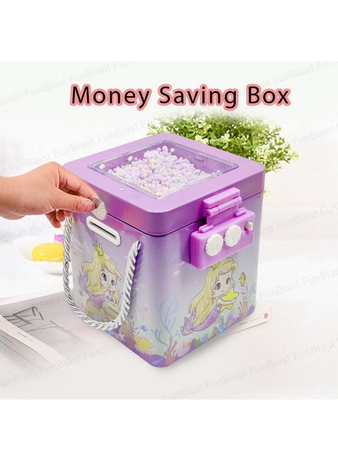 FunBlast Piggy Bank Mermaid Coin Box For Girls,Classic Money Bank With Password,Piggy Bank For Kids,Money Box For Kids,Coin Box With Password,Kids Coin Box For Girls,Best Return Gifts For Kids-Pink - Image 5
