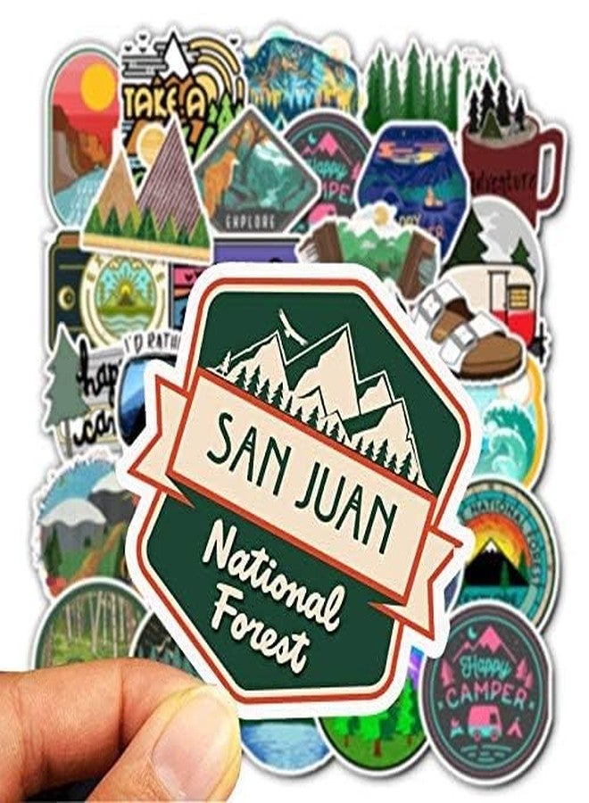 iDream Camping Landscape Outdoor Winter Adventure Climbing Travel Waterproof Vinyl DIY Sticker (Set of 50) - 3 to 5 cm, Durable, Ideal for Laptops, Gear and More - Image 5