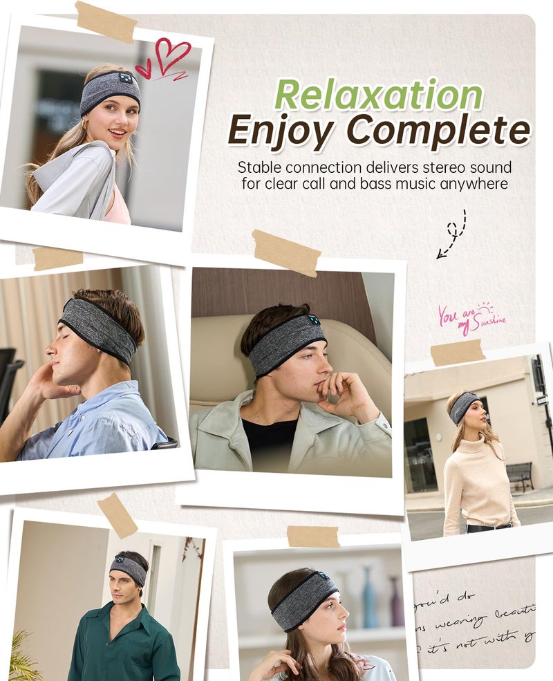 Perytong Bluetooth Sleep Headphones Headband - Soft Elastic Comfortable Headband, Gifts for Men, Women, Teenagers - Image 5