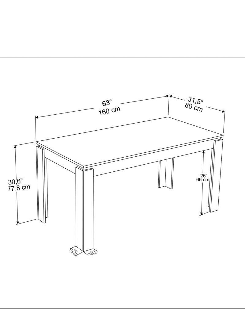 Decorotika - Manhattan 160 cm Dining Table - Image 1