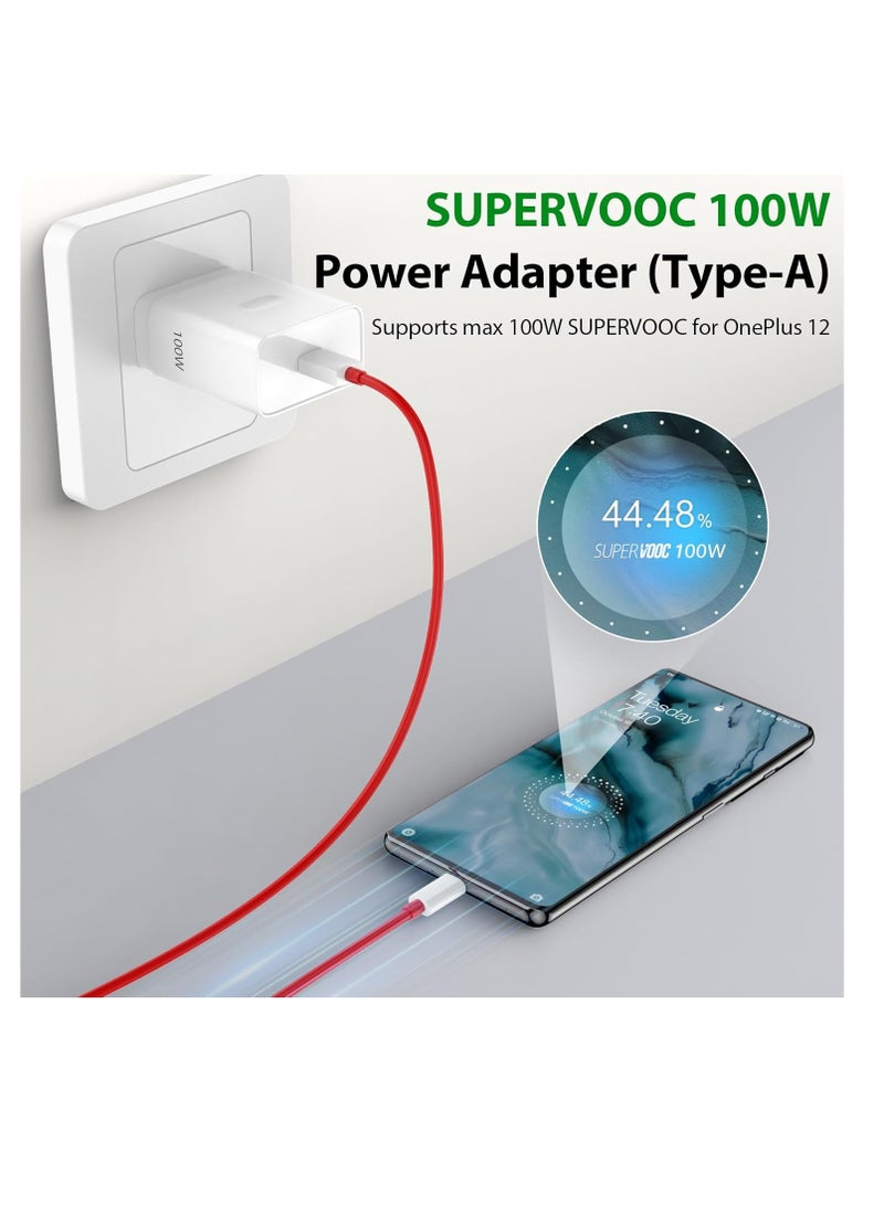 شاحن 100 واط لهاتف Oneplus 13 13R 12 12R 11 10 10T 9 9Pro 8 8Pro، شاحن Supervooc Warp 80W 65W 30W لهاتف Oneplus Nord CE3 8T 8 7T 7 Pro Open Nord 2T CE 3 2 Lite N30 N20 N10 9R 6T One Plus Oppo Realme كابل شحن سريع بطول 3.3 قدم (ليس محول وكابل Oneplus الأصلي) - Image 3
