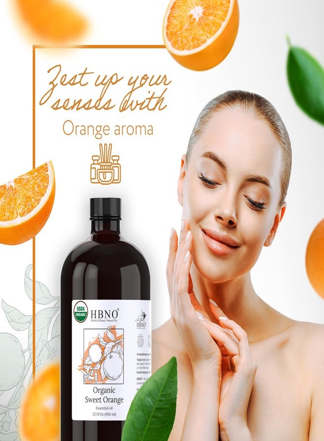 HBNO Organic Orange Oil - Huge 32 oz (950 ml) Large Size - Ideal for Diffusers, Cleaning Agents, Deodorizers, and Flavoring Agents. - Image 5
