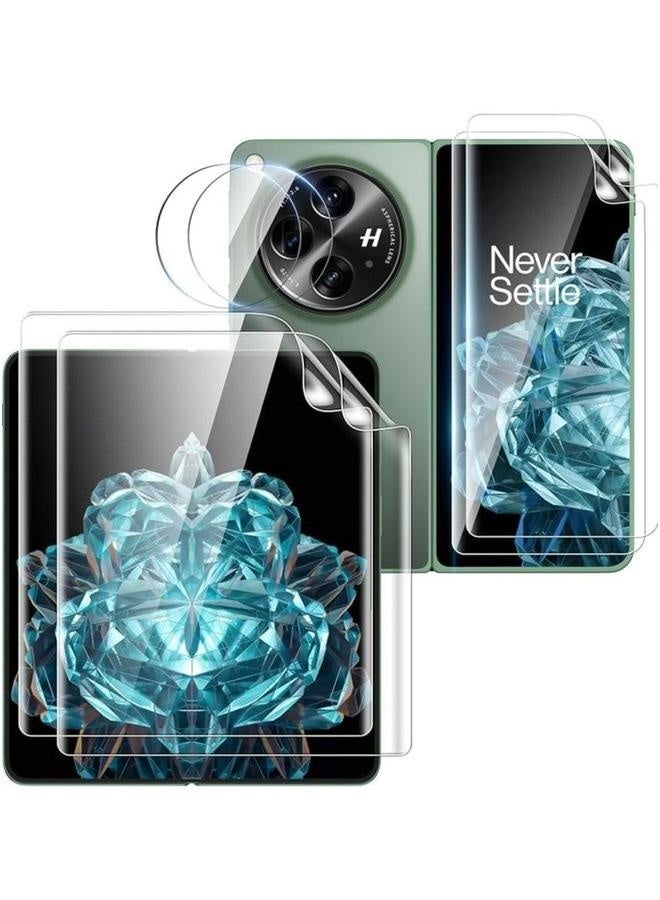 6-in-1 Suitable for Oneplus Open and For OPPO Find N3 Screen Protectors 【2 Internal Packs, 2 Front Camera Lens Protectors】 with Flexible Film High-definition - Image 1