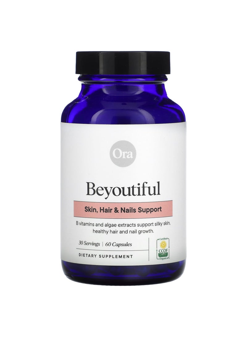 Beyoutiful, Skin, Hair & Nails Support, 60 Capsules