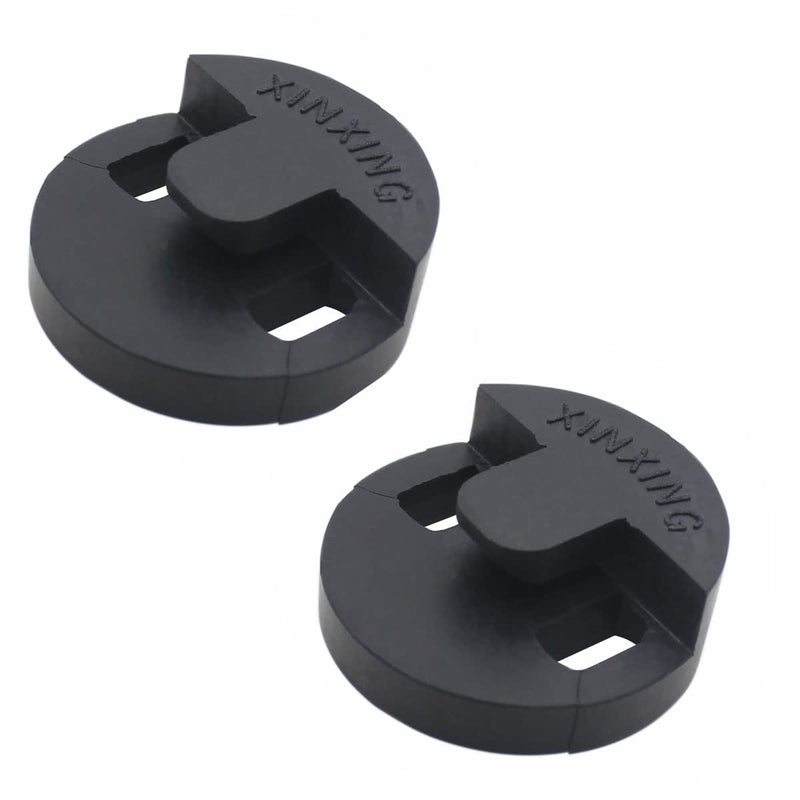 TUOREN 2Pack Rubber Bass Practice Mute Round Tourte Style Mute for Upright String Double Bass Practice Silencer, Black - Image 1