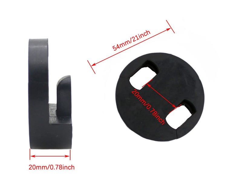 TUOREN 2Pack Rubber Bass Practice Mute Round Tourte Style Mute for Upright String Double Bass Practice Silencer, Black - Image 3