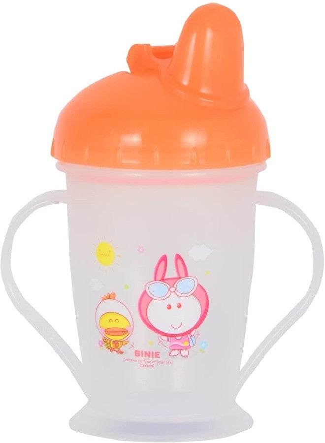 أليا زجاجة رضاعة للأطفال من Alya The Cheeky Kidzz، غير قابلة للكسر ومضادة للانسكاب، كوب/قدح تعليمي خالٍ من مادة BPA (برتقالي) - Image 3