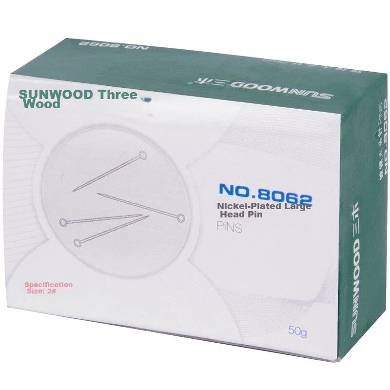 JD Jing Zao SUNWOOD Nickel-Plated Large Head Pins/fixed Pins/pearl Pins/positioning Pins, 50g/box, Pack of 10 Boxes, 8062 - Image 5