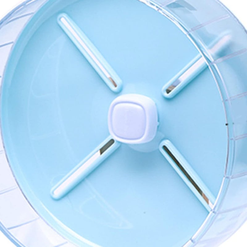 Silent Hamster Running Wheel, Hamster Exercise Wheel with Anti Slip Surface for Small Pets Cage Accessories, 10.2 Inch Acrylic Blue (Blue) - Image 2