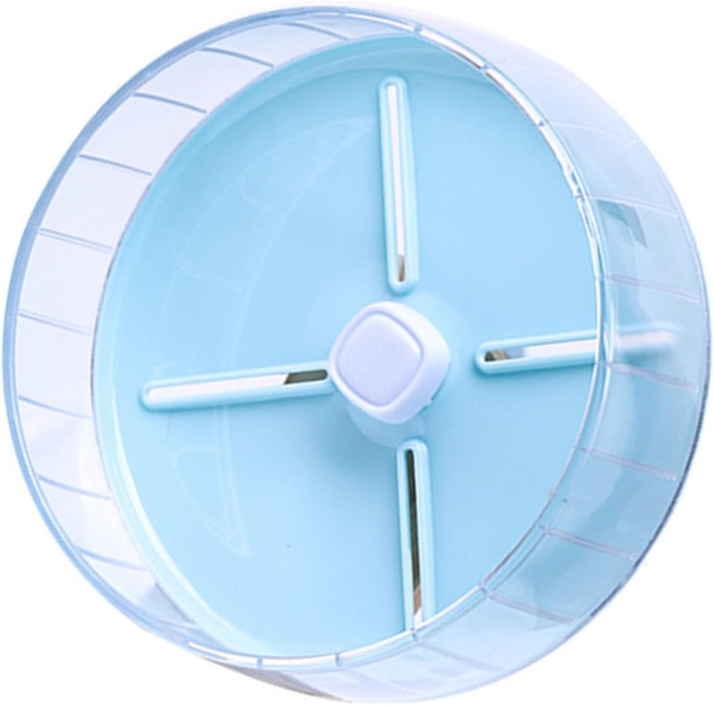 Silent Hamster Running Wheel, Hamster Exercise Wheel with Anti Slip Surface for Small Pets Cage Accessories, 10.2 Inch Acrylic Blue (Blue) - Image 1