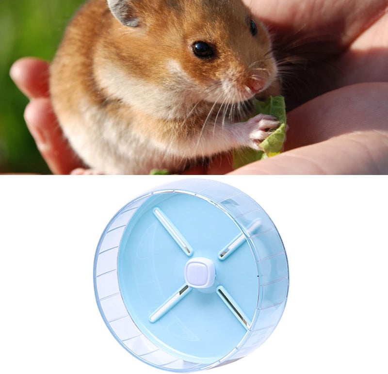 Silent Hamster Running Wheel, Hamster Exercise Wheel with Anti Slip Surface for Small Pets Cage Accessories, 10.2 Inch Acrylic Blue (Blue) - Image 3