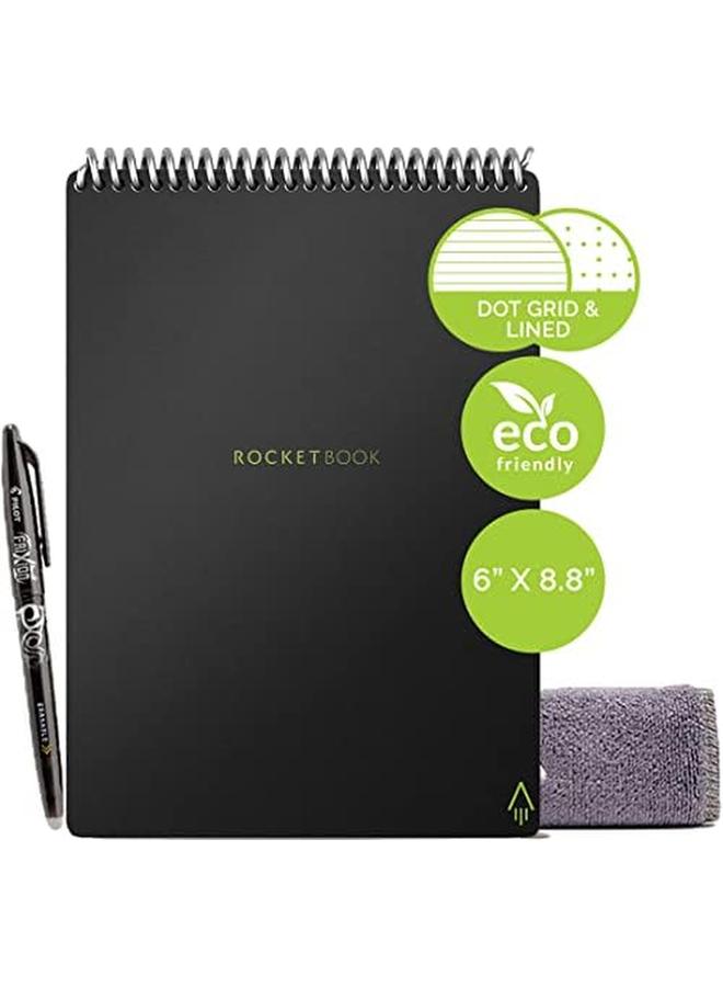 Rocketbook Smart Reusable Notebook Flip Executive Size Spiral Notebook Infinity Black 6" X 8.8""  - Image 2