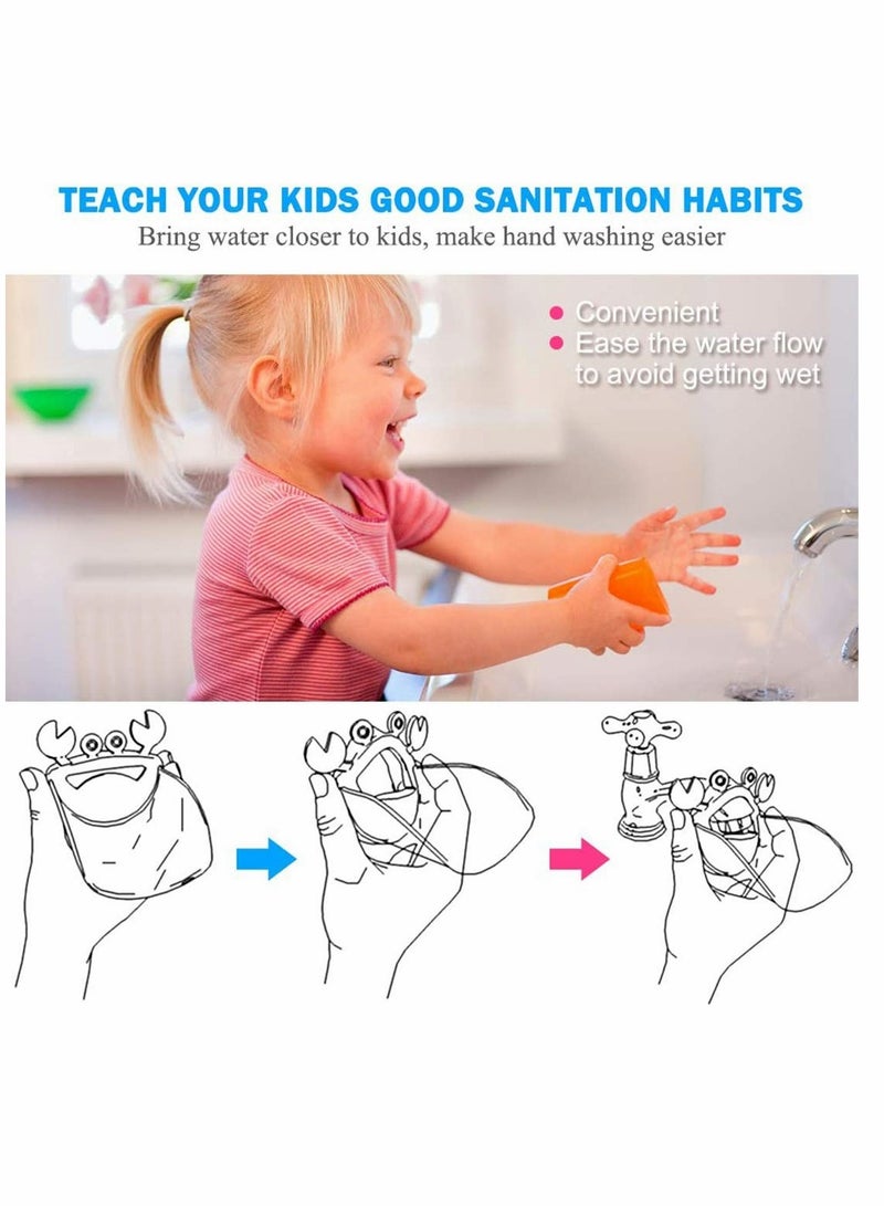 SOLARAE Faucet Extender for Kids & Toddlers 4 Pack - Sink Handle Extender with Leaf Shape Design for Kitchen Bathroom Sink Extension, Tap Faucet Extender for Kids Hand Washing Guide - Image 3