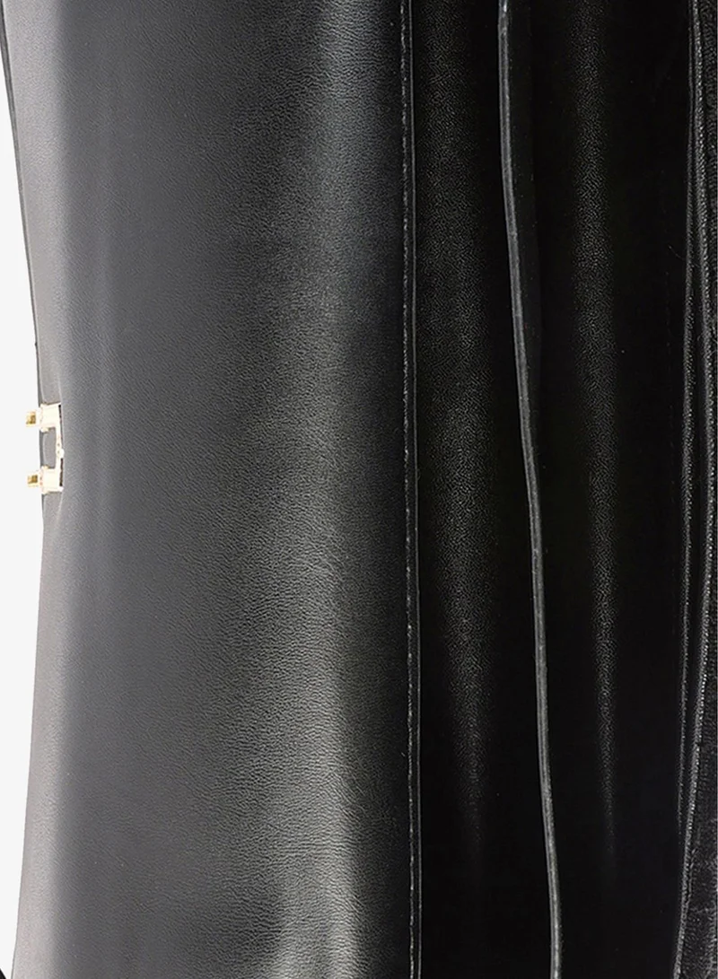 London Rag  Black Quilted Velvet Baguette for Women | Best Price UAE