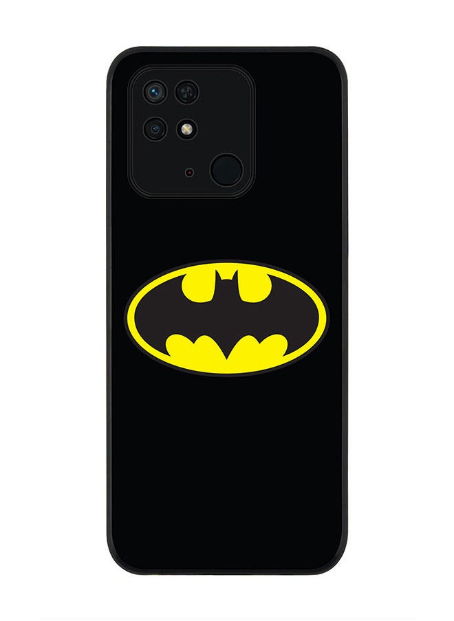 Stylizedd Rugged Black edge case for Redmi 10C 4G Slim fit Soft Case Flexible Rubber Edges Anti Drop TPU Gel Thin Cover - The Bat  - Image 1