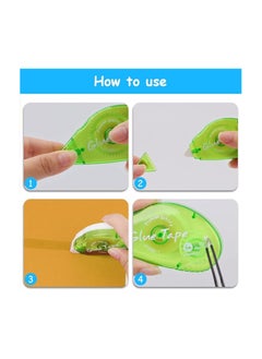 HASTHIP HASTHIP® 3 Pack Double Sided Glue Tape Roller, Adhesive Scrapbooking Tape, Permanent Adhesive Tape Dispenser Runner, Great for Home, Office and School Projects, 0.3 in x 315 in (8mm x 8m)  - Image 2