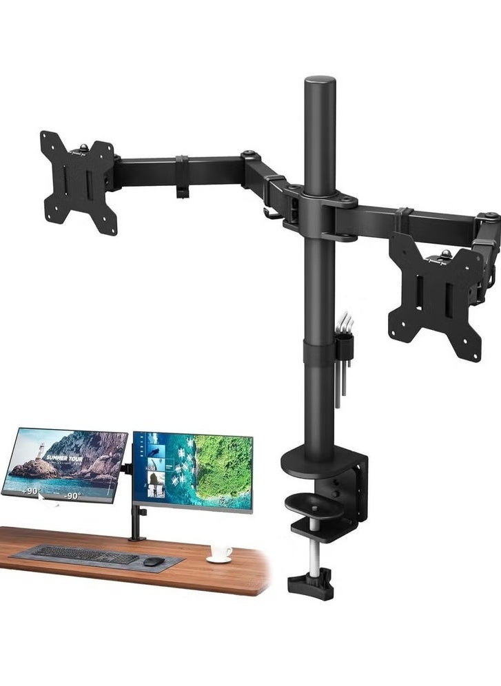 Arabest Monitor Mount Stand,Dual LCD LED Monitor Arm for Desk,Heavy Duty Gaming Monitor Stand Fully Adjustable Arms Hold 2 Screens up to 30 inches  - Image 1