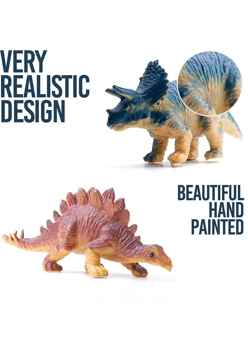 Fitto Dinosaur Figures 26 Pieces Playset with Trex, Tyrannosaurs, Brachiosaurus, and More - Image 2