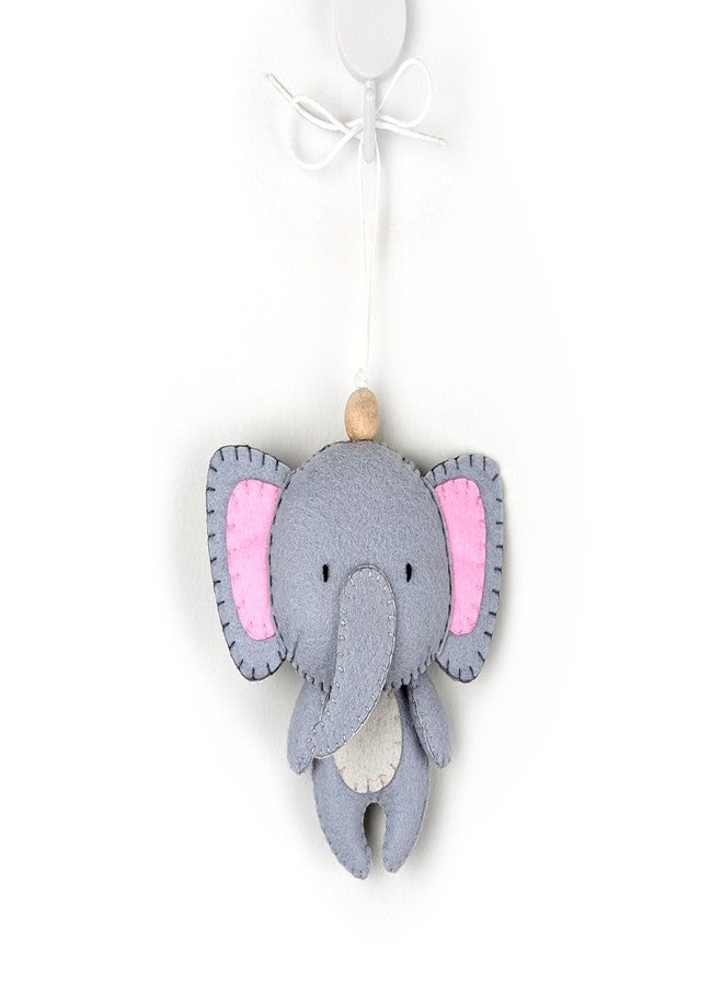 AGD Handmade Elephant Toy Hanging, Jungle Safari Kids Room Decoration Items, Return Gifts for Kids, Car Charm Accessory, Door Handle Hanging Decor (Pack of 1) - Image 1